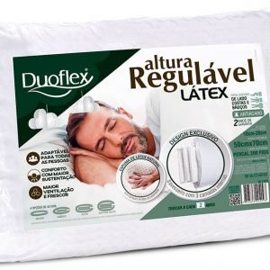 Travesseiro altura regulável látex Duoflex
