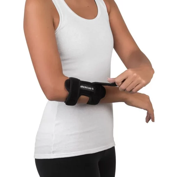 Cotoveleira Dupla para Tennis Elbow Mercur – Suporte Bilateral com Tala Metálica