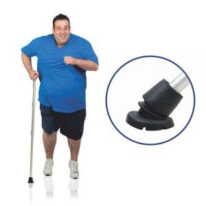 Ponteira Safety Pauher com Articulação Dinâmica – Apoio Estável para Muletas e Bengalas