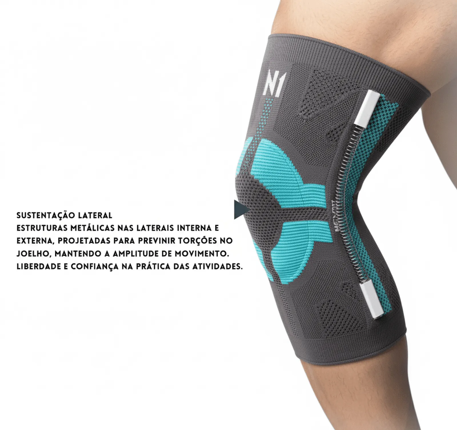 Protetor de Joelho Knit 3D N1 – Alta Compressão, Estabilidade e Conforto | Linha Pro - Imagem 2