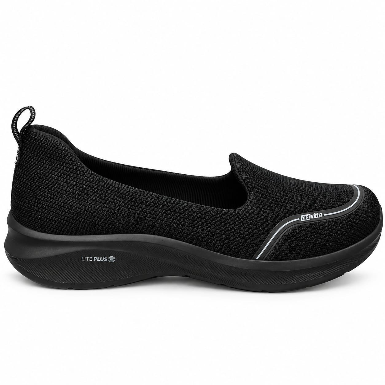 Tênis Actvitta 4853.100 Austrália Preto/Prata – Slip On Feminino - Imagem 2